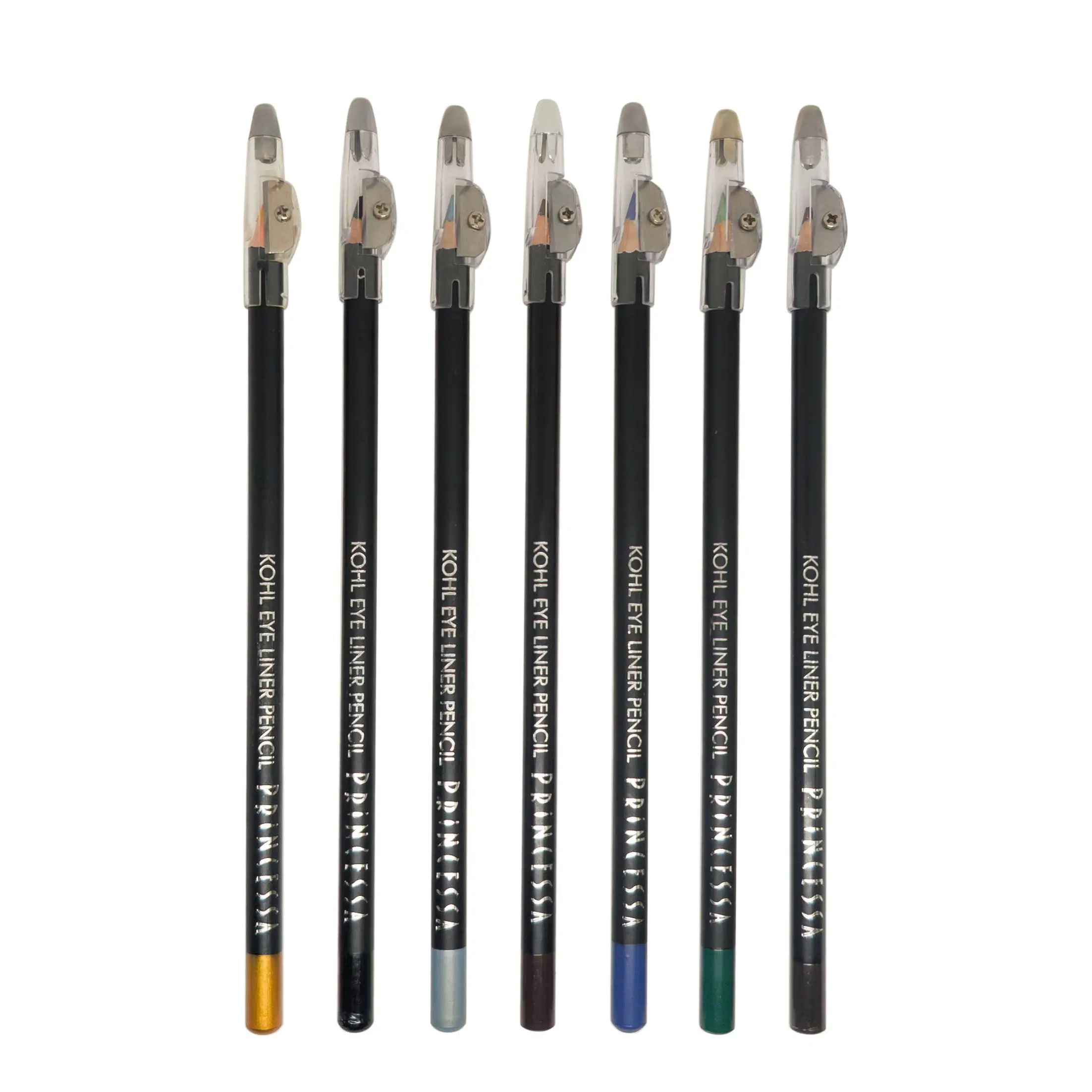 Kohl Eyeliner Pencils with Sharpeners - Set of 7 Mixed Colors