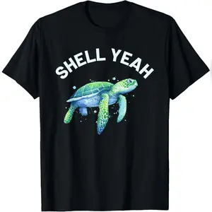 Shell Yeah - Cute Tortoise & Sea Turtle Lover T-Shirt Relaxed Fit Cotton T-Shirt