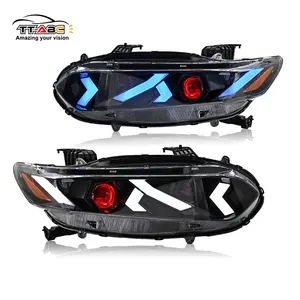 TT-ABC LED Headlight for 2018-2022 Honda Accord Sedan Demon Eye Style with Blue Accent Upgrade Your Vehicle's Lighting and Style