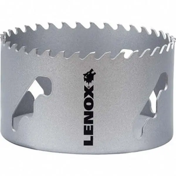 Lenox Carbide-Tipped Hole Saw, 4-1/4 in Diameter, 1-1/2 in Cut Depth, Toothed Edge, Model LXAH3414 - Professional Hole Cutting Tool for Tools & Hardware Applications, No