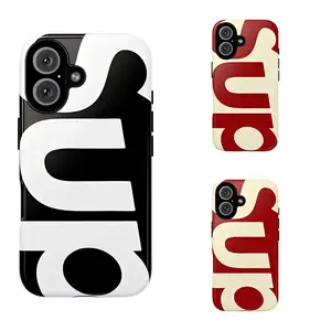 SUP Hip-Hop Minimalist Streetwear Style Phone Case Protection, Shockproof Custom Fit for iPhone 17, 16, 15, 14, 13, 12, 11 Pro Max Plus, anti-drop Supreme Core Hypebeast Aesthetic Heavy Duty Armor