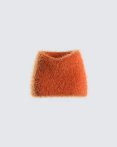 Sierra Orange Fuzzy Skirt