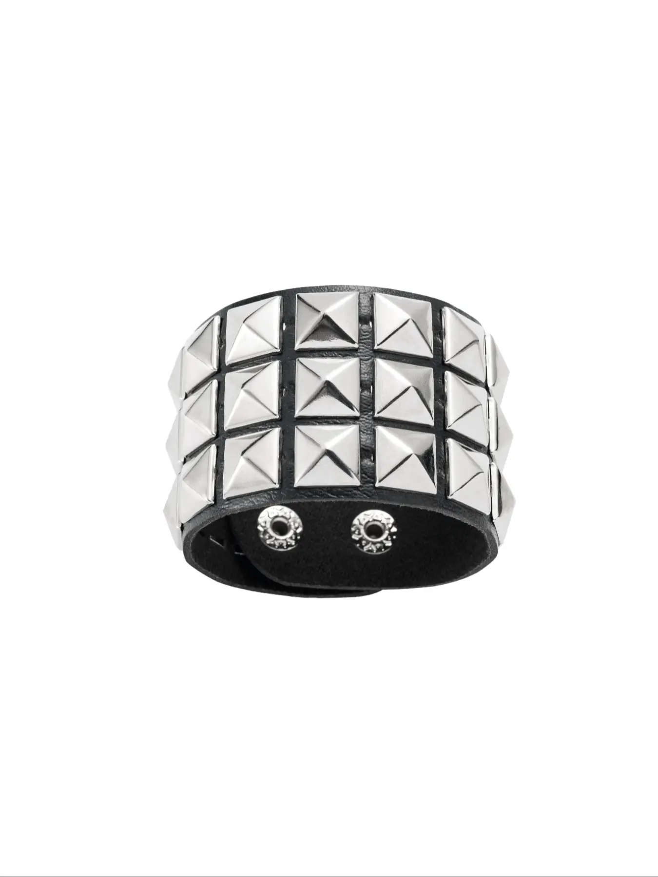 1/2PCS Punk Style Unisex Stackable Layered Bracelet Set with Three Rows of Square Pieces - Geometric Elements and Minimalist Design - Versatile Accessory, Punk Style Jewelry, Fashion Cool Accessories