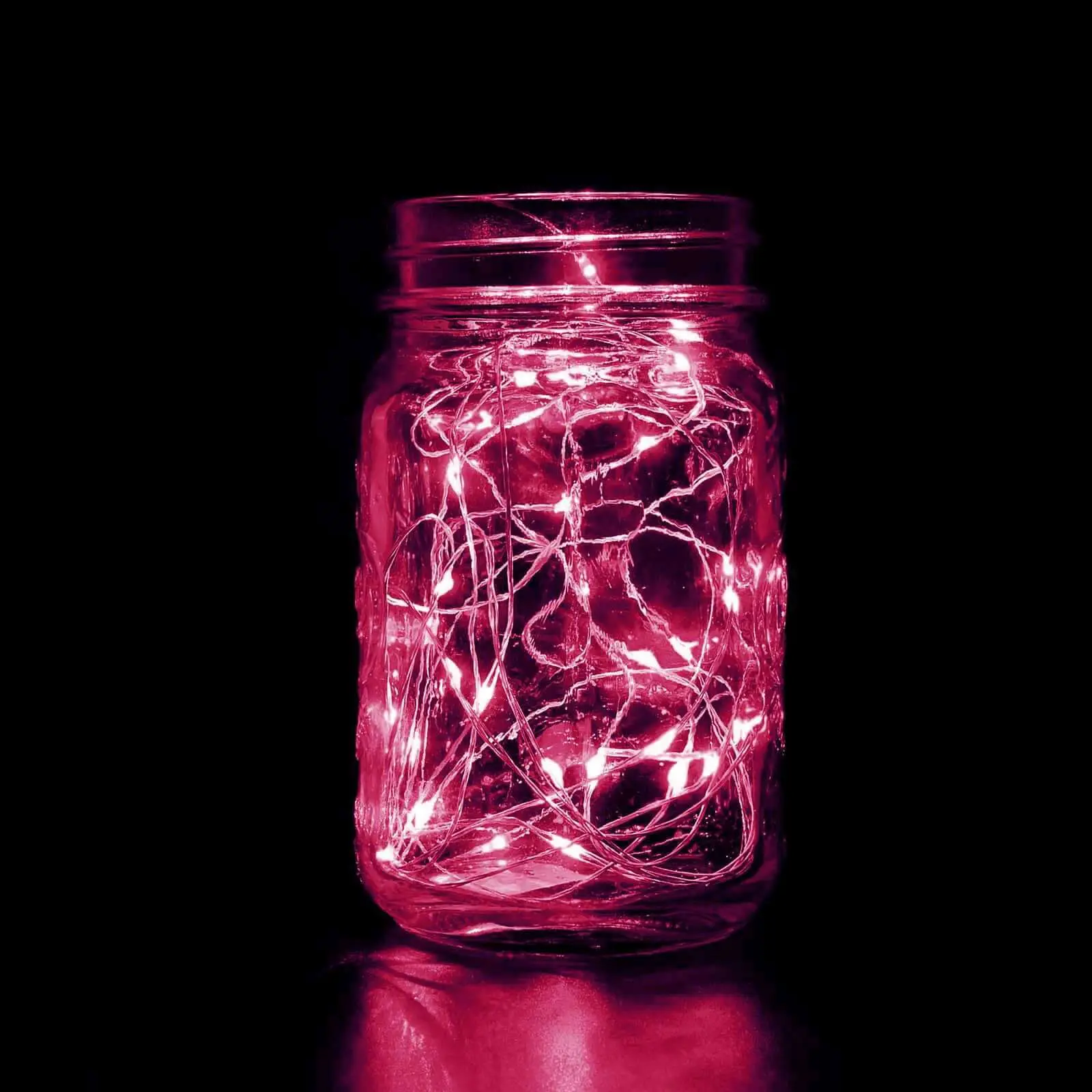 20 LED Starry Bright String Lights 90" Micro Fairy Lights Fuchsia - Battery Operated