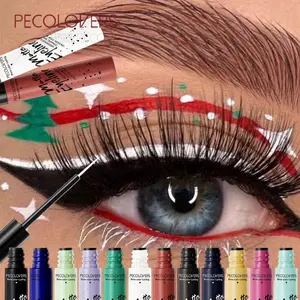 12pcs/set Waterproof Long-Lasting Liquid Eyeliner Quick-Dry Colorful Eye Liner Pen Cosmetics, Daily Use, Creates Various Makeup Looks