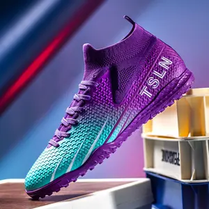 Men's Soccer Cleats - Anti-Slip, Breathable, High-Top Sports Footwear with Rubber Sole for All-Season Training and Competition