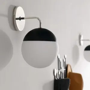 Modway Stellar 1-Light Wall Sconce in Opal Polished Nickel