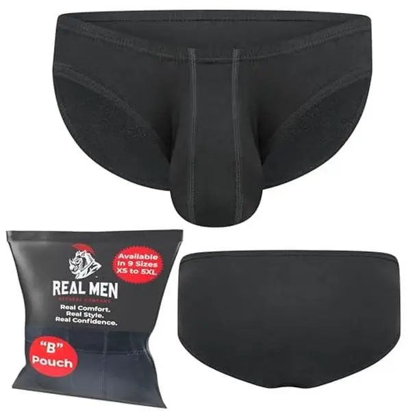 AresAccent Low-Rise Modal D or B Pouch Brief 1 pack - Black Sexy Menswear Underwear Fashion Love Stylish Spandex Ball