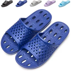 Mens Shower Shoes With Holes Dry Quickly Bath Slippers Womens Non Slip Indoor Home Bedroom Pool Spa Guest College Dorm