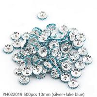 #22（10mm 500pcs) Silver/Lake Blue YH022019