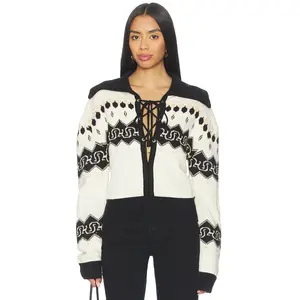Understated Leather x REVOLVE Nordic Cowboy Sweater in Black & White