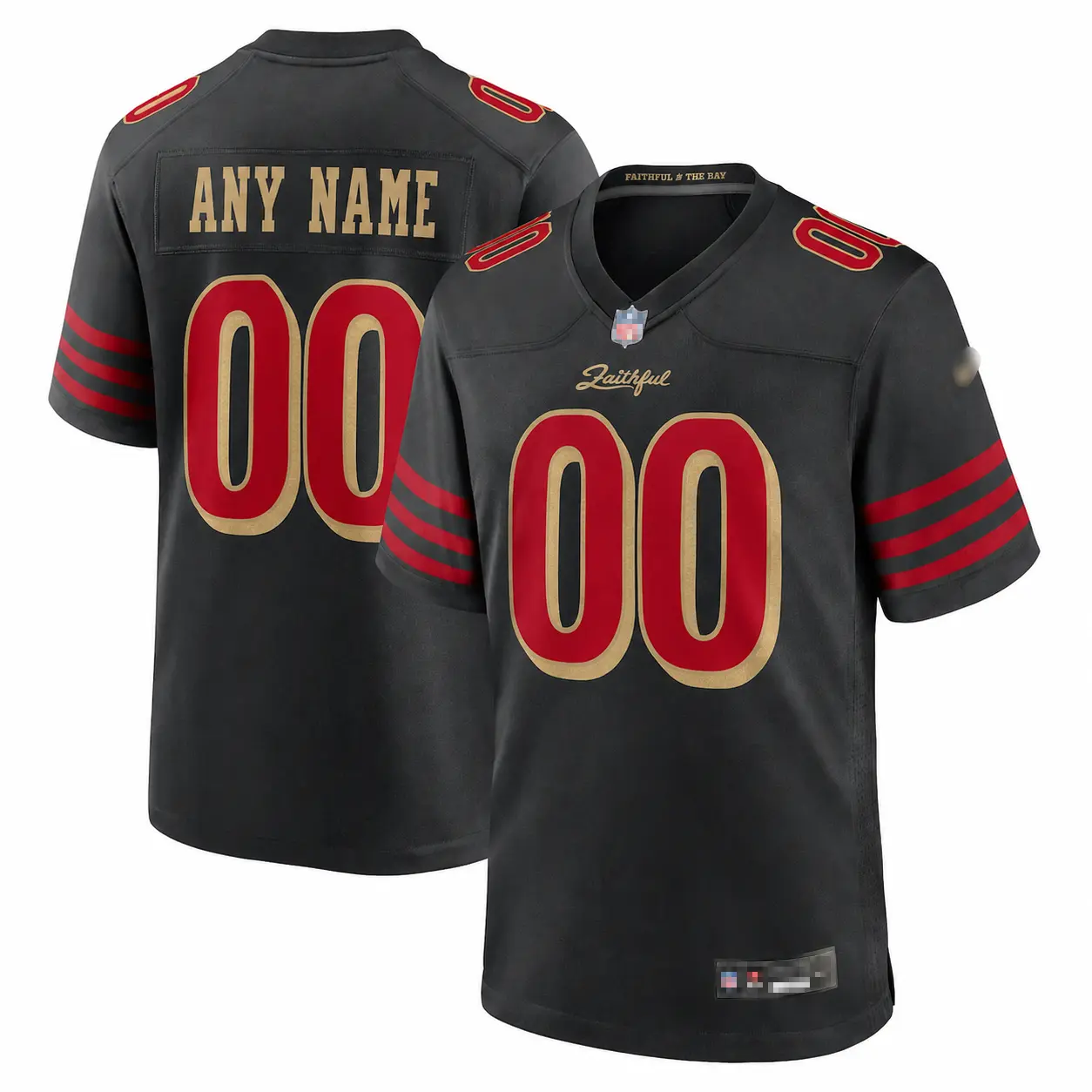 San Francisco Football Premium Stitched Fan Edition Jersey Collection - Red/Black - Custom Number & Name Available - US Ready