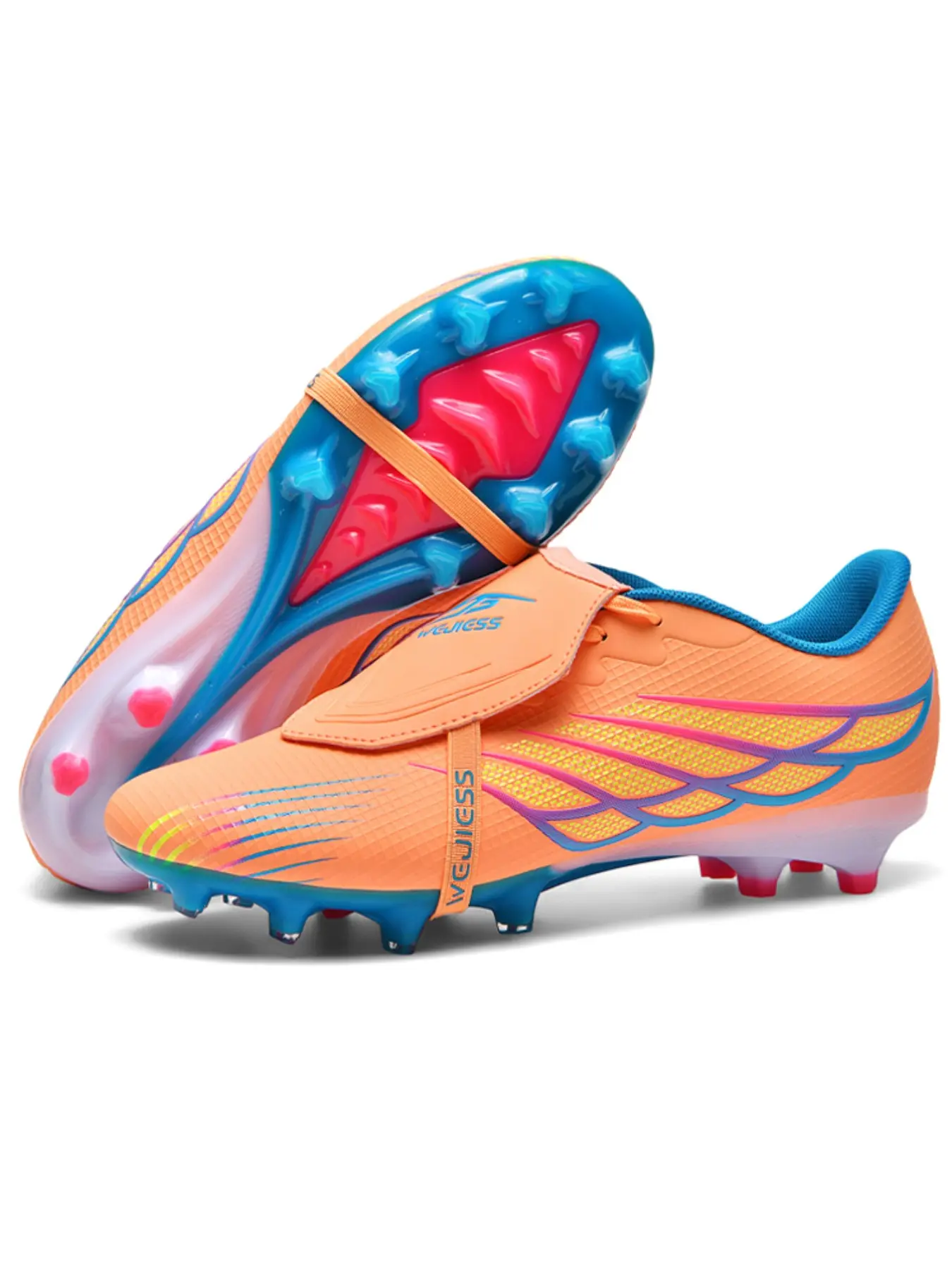 Men's and Women's Football Boots, Lightweight Breathable Design, Long Studs, Anti-Slip, Durable Tpu Sole, Training and Outdoor Use, Soccer Cleats, Football Shoes
