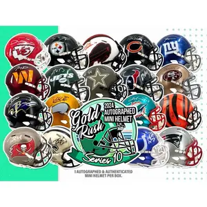 Gold Rush Autographed Football Mini Helmet