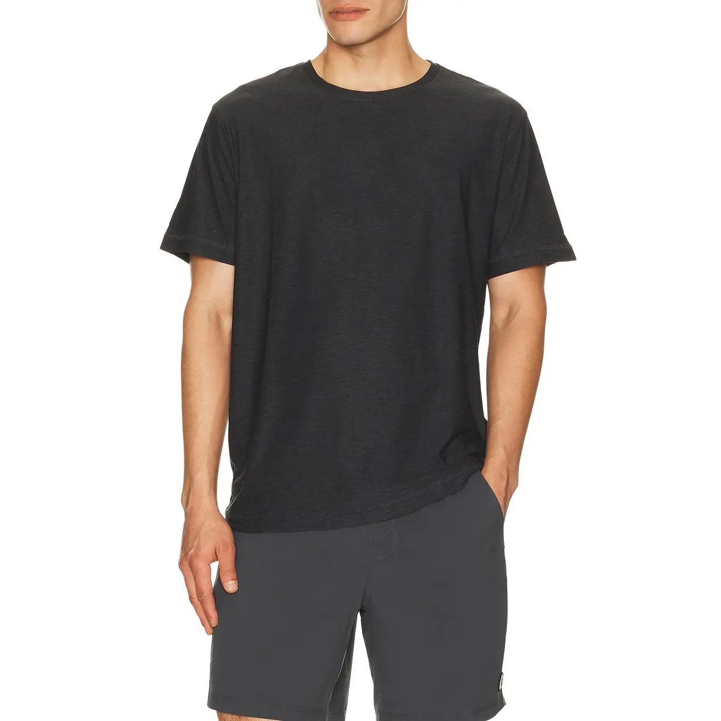 Vuori Strato Tech Tee in Charcoal Heather