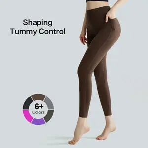 SLIMWEST Women Sports Leggings Soft High Waisted Yoga Leggings Tummy Control Elastic Butt Lifting Yoga Pants