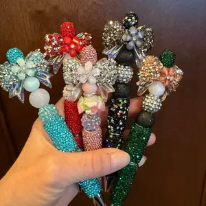 LIVE CLAIM Full Bling Beaded Pen - Lightweight Functional Beaded Design for Everyday Use & Great Gifts for Teachers Co Workers