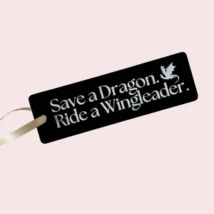 Onyx Storm Acrylic Bookmark - Save a Dragon Ride a Wingleader Fantasy Book Lover Gift Decorative Bookmark