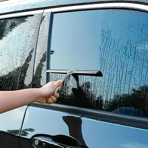 Handheld Glass Squeegee with Holder, Silicone Shower Squeegee, Window Squeegee, Car Windshield Squeegee, Household Cleaning Scraper for Window, Squeegee Drying, Window Cleaning Tool