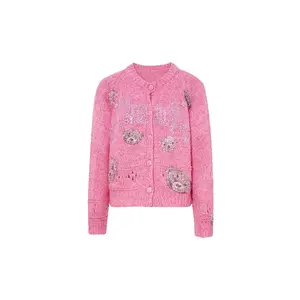 TCH - Pink, Shirt, Bear, Rhinestone, Women