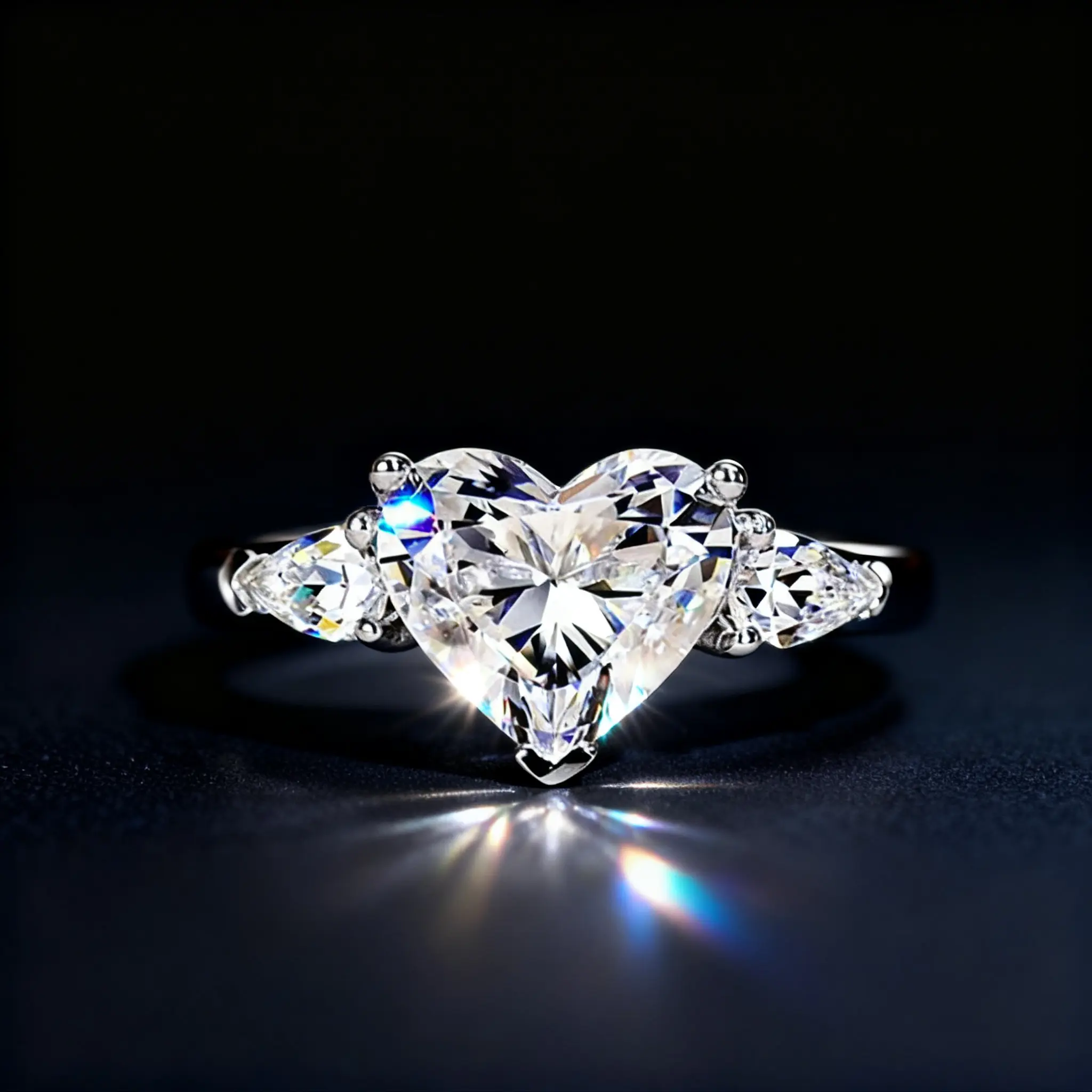 Zircon heart-shaped teardrop ring, exuding a princess/queen aura, perfect for weddings and engagements, and a great gift for your girlfriend at a party.