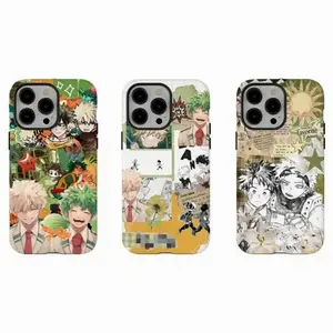 Vintage My Her0 Aca.de.mia D-Deku & B-Bakugo Collage Art Protective Cover,for iPhone 17/16/15/14/13/12/11 ProMax Plus for Samsung phones,an excellent gift for friend or fans.