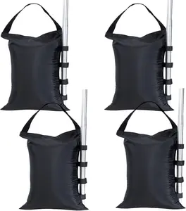 160LBS Heavy Duty Canopy Weights Sand Bags for Pop Up Canopy Tent ,Patio Umbrellas, Gazebos,4 Pack Black (Without Sand)