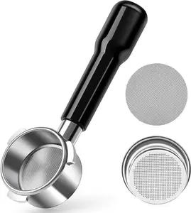 1 set of 54mm bottomless filter with 53.5mm Puck filter and filter basket, suitable for Barista Express and 54mm Italian coffee machine, perfect gift for coffee lovers, suitable for home and coffee shop use