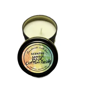 4oz Handmade Blue Cotton Candy Scented Candle - Decor Ornaments for Home Fragrance