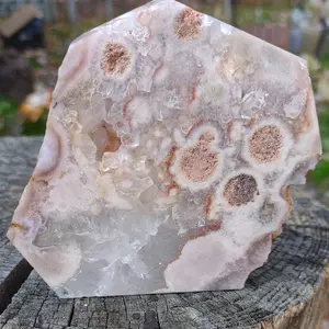 Pink Amethyst Flower Agate Slab