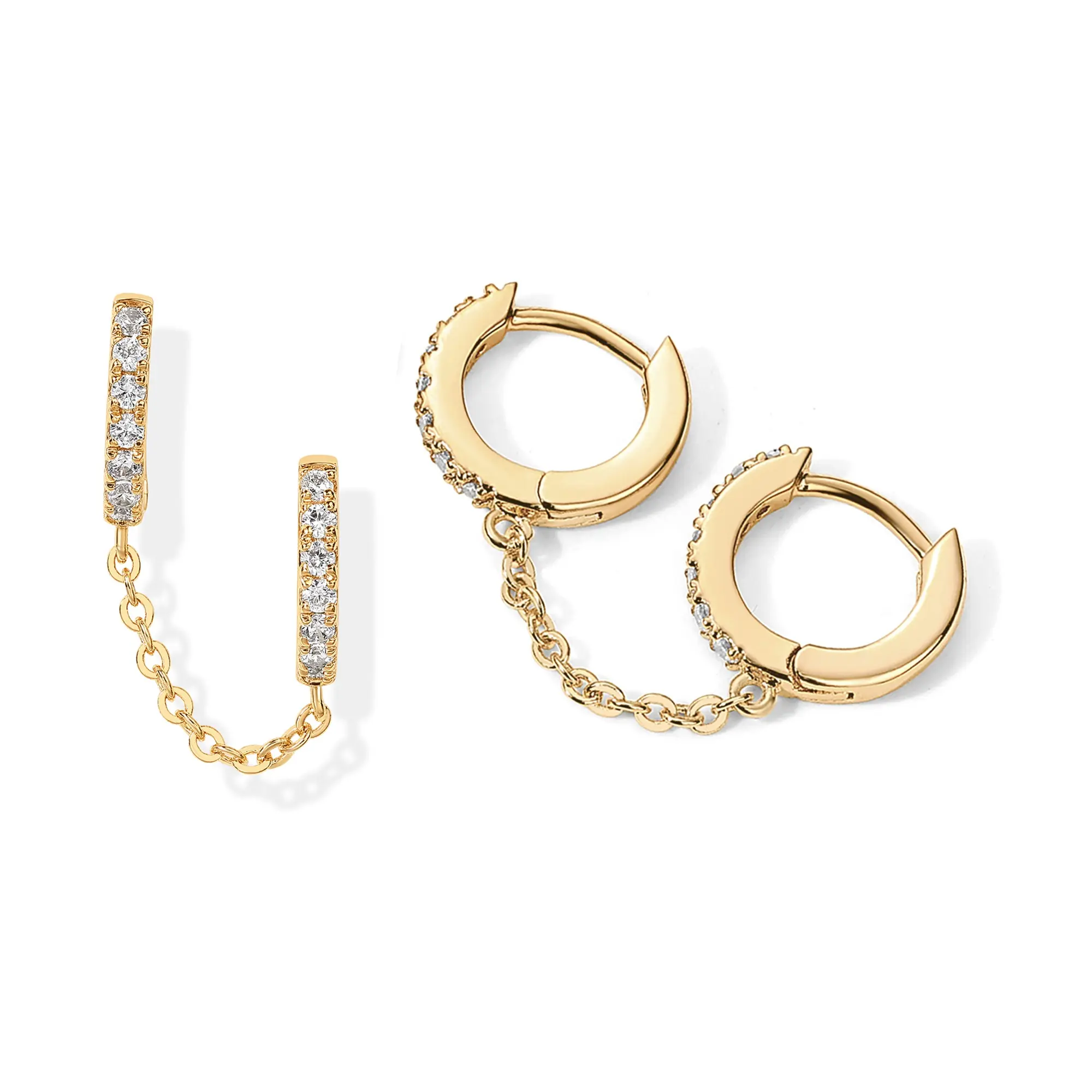 Double CZ - Yellow Gold