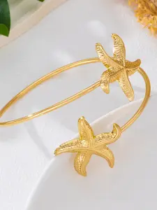 Adjustable Starfish Bracelet, Oceanic Style Arm Cuff, Unique Personality Accessory, Perfect for Vacation Wear, Trendy Fashion Jewelry