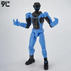 9L3D Articulated Figure Dummy13 Lucky13 T13 Invincible Hero Black Mask Model Ideal For Stop-Motion Animation Can Be Used As Prop