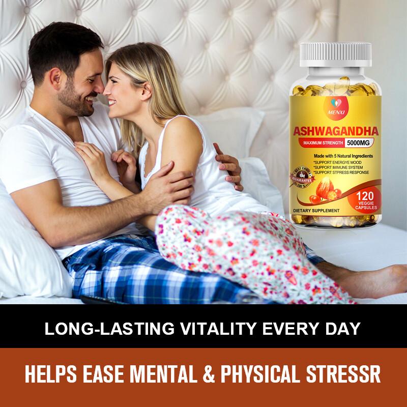 Organic Ashwagandha Capsules High Quality Dietary Supplement,120 Veg Softgels