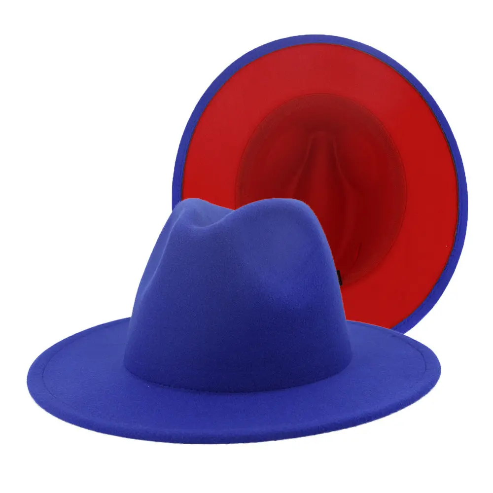 Royal Blue Red Hudson Fedora