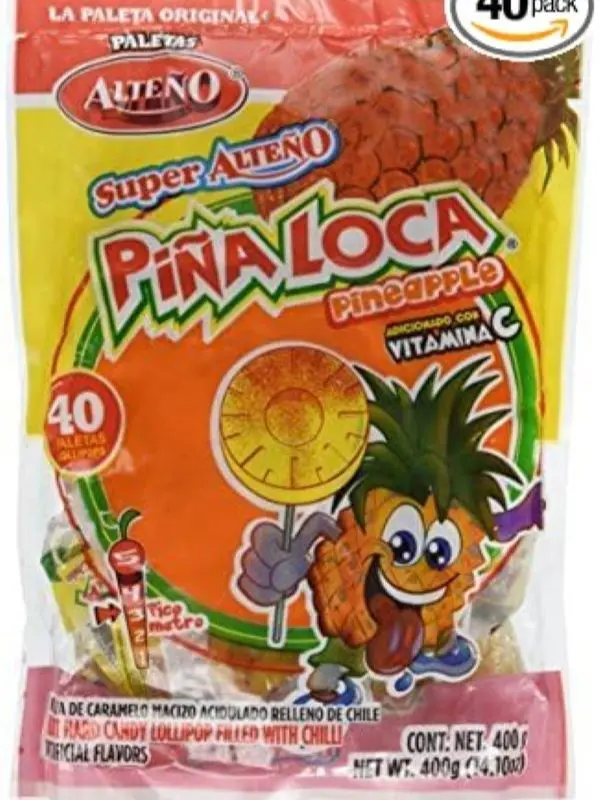 Alteno Super Pina Loca (Pineapple with Chili Lollipop) (40 Pieces) Alteno Super Pina Loca (Pineapple with Chili Lollipop) (40 Pieces)