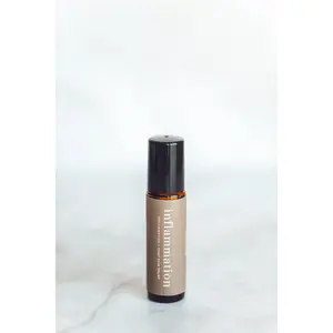Therapeutic Organic Inflammation Relief Essential Oil Rollerball - Plant-Based Magnesium Oil Blend, Ready-to-Use for Aromatherapy & Warming Wellness Support