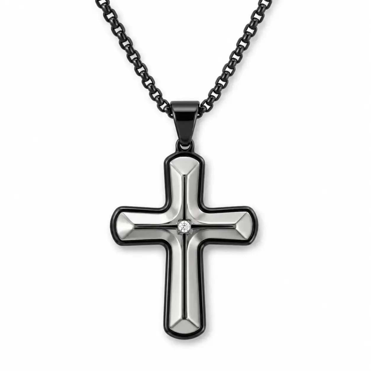 ANNA ZUCKERMAN Cross Necklace, Fashion Costume Jewelry Accessory for Daily Wear