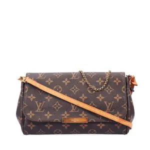 Pre-owned Louis Vuitton Coated Canvas Crossbody Bags Favorite Brown Monogram 57504850