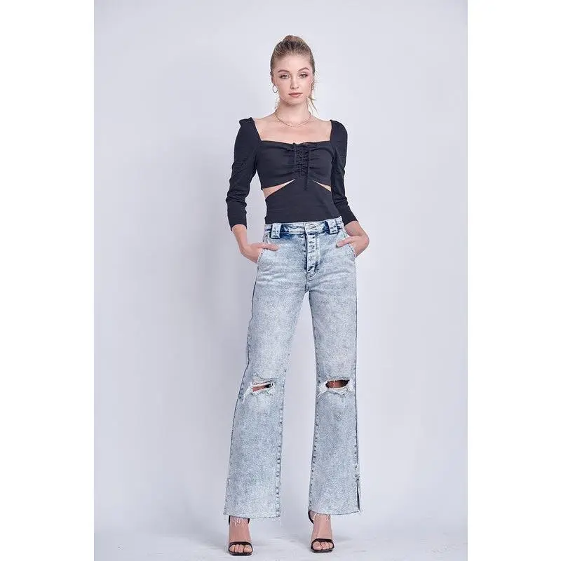 Charlotte 90's Vintage Stretch Wide Jeans