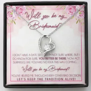 Friend Necklace, Bridesmaid Proposal Necklace Gifts, Will You Be My Bridesmaid, Bridesmaid Wedding Gift 596, Friendship necklace, matching sets, BFF gifts, meaningful jewelry, best friend forever