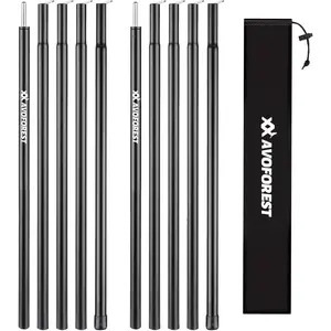 Adjustable Camping Tent Poles For Tarp, Camping Tent Tarps, Backpacking Hiking Awning-76in Heavy Duty Thicker Poles with 0.65in Diameter