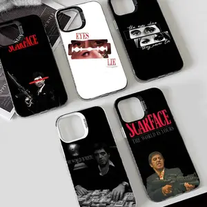 EPC T-Tony M-Montana S-Scarface Fashion Phone Case IMD Color Silver Shell For iPhone 17 Air 16 15 14 13 12 11 Pro Max Plus