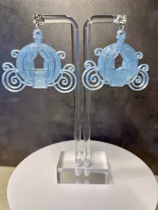3D Cindy Carriage Earrings - Carriage Earrings - Dangle Earrings - Princess Earrings - 3D Printed Ears - Cindy Princess