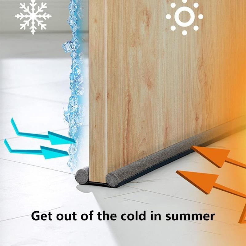 Multifunctional Door Draft Deflector - Multifunctional, durable interior and exterior door draft and sound insulation strips, keeps out insects and enhances home comfort, adjustable door bottom guard, door sweep/draft deflector/easy to install