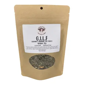 Witchy Pooh's G.I.L.F. Granny's Immune Life Force Organic Loose Leaf Functional Herbal Elderberry Fruit Tea, Caffeine Free Beverage for Immune Support