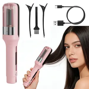 Automatic hair repair and bifurcating trimmer, hair splitting trimmer, two-in-one haircut and bifurcating equipment, remove damaged hair, suitable for dry hair and hair care, family salon-level bifurcating trimmer, ideal for holiday or daily use.