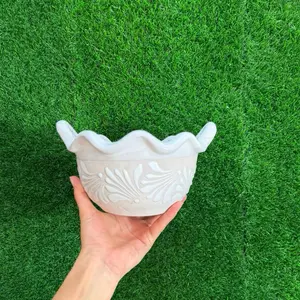 Relieve Cazuelita Salsera Grande Multiuso 1 Litro color Blanco Only Sets.