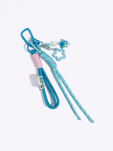 Dopamine Braided Rope Keychain, Handmade Book Bag Decoration, Star Accessories, Trendy DIY Craft Cord, Perfect for Bags and Keys, Trendy Cute Keychain