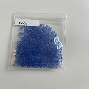 C004 Glass Beads for Bracelets - 3mm Blue Transparent Beads for Crafting Jewelry Making Supplies